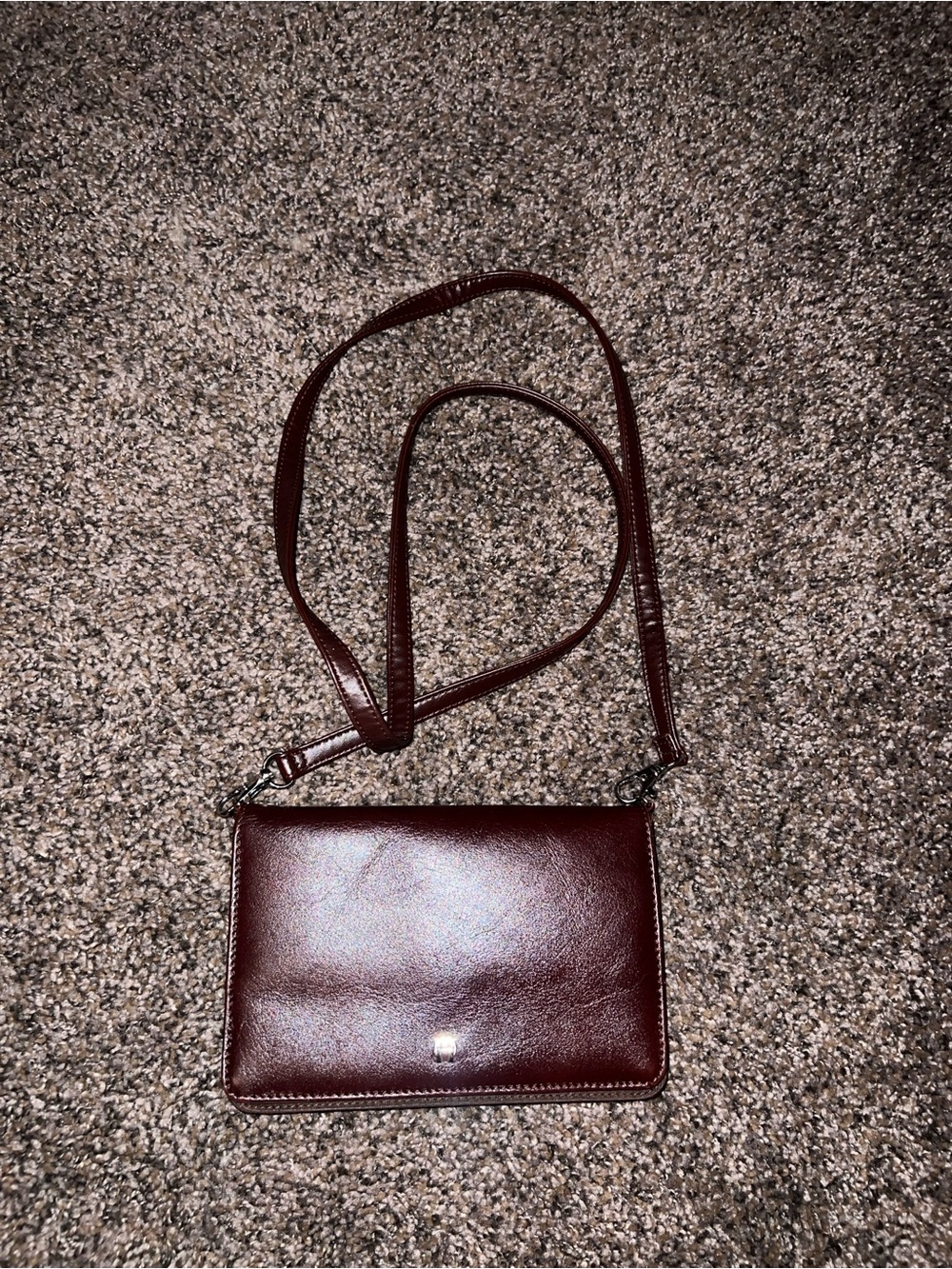 Etienne Aigner Burgundy Leather Crossbody